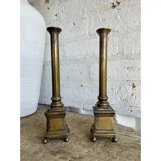 Candelabros De Altar X 2 - Francia S Xix