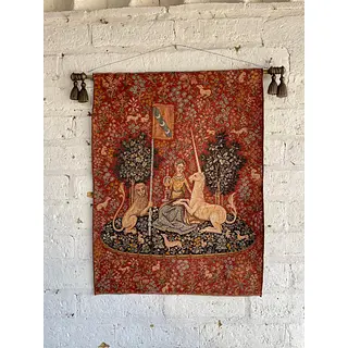 Tapiz La Dama Y El Unicornio "La Vista" - Bélgica 1960