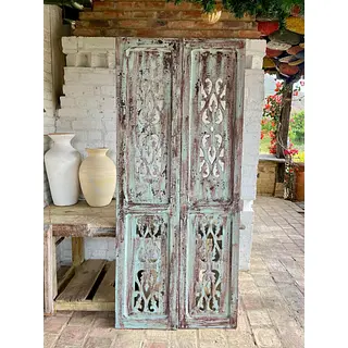 Puerta Rústica 2 Hojas Caladas - Colombia 1920