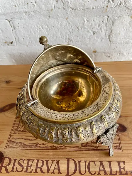 Servidor De Caviar En Plata Persa - Irán 1920