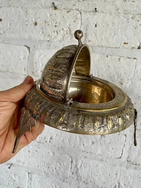 Servidor De Caviar En Plata Persa - Irán 1920