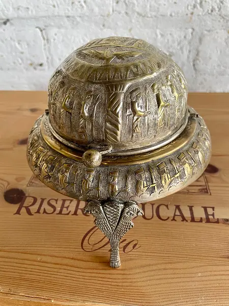 Servidor De Caviar En Plata Persa - Irán 1920