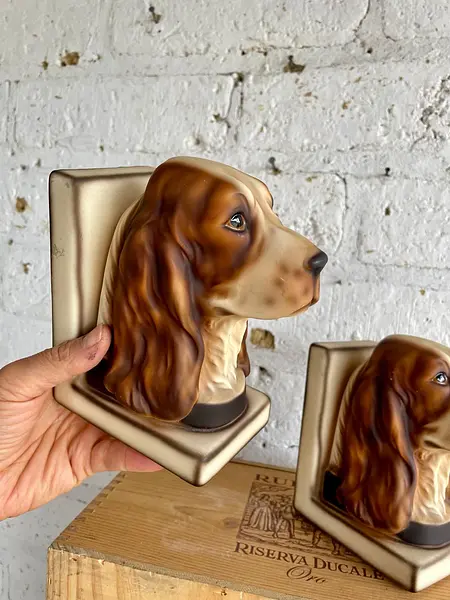 Tranca Libros Cabeza Perro Cocker Spaniel - Japón 1950