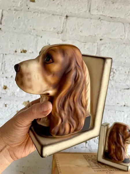 Tranca Libros Cabeza Perro Cocker Spaniel - Japón 1950