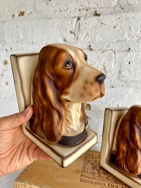 Tranca Libros Cabeza Perro Cocker Spaniel - Japón 1950