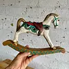 Caballo Balancín Tallado En Madera