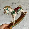 Caballo Balancín Tallado En Madera