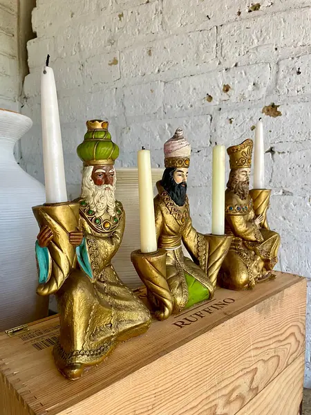 Candelabros Reyes Magos 4 Luces Kurt Adler - Usa 1980