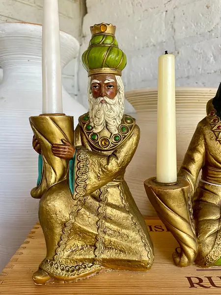 Candelabros Reyes Magos 4 Luces Kurt Adler - Usa 1980