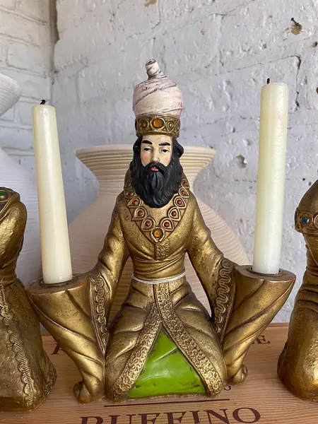 Candelabros Reyes Magos 4 Luces Kurt Adler - Usa 1980
