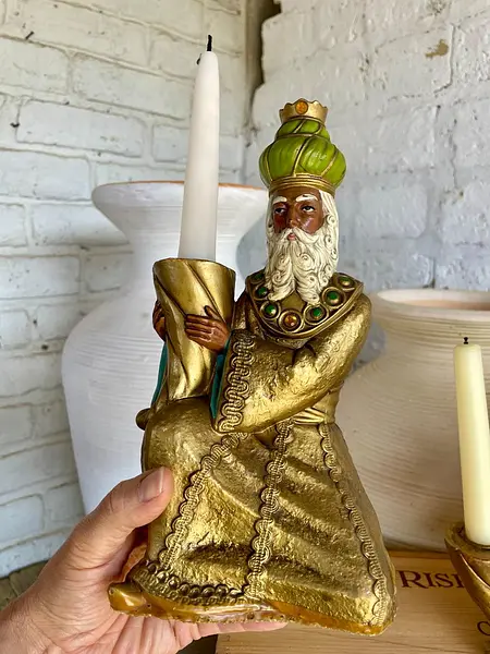 Candelabros Reyes Magos 4 Luces Kurt Adler - Usa 1980