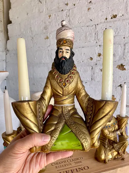 Candelabros Reyes Magos 4 Luces Kurt Adler - Usa 1980