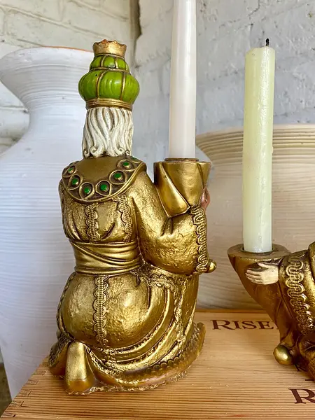 Candelabros Reyes Magos 4 Luces Kurt Adler - Usa 1980