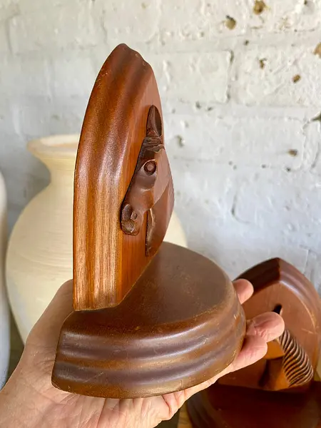 Tranca Libros X 2 Cabeza De Caballo Blecher - U.S.A. 1950