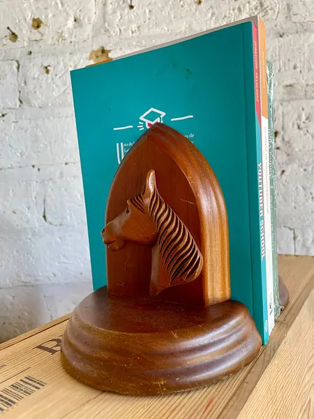 Tranca Libros X 2 Cabeza De Caballo Blecher - U.S.A. 1950