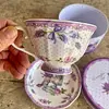 Taza Y Plato De Té Con Motivo De Lavanda