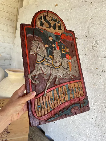 Cuadro En Alto Relieve Incendio Chicago 1871