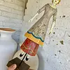Figura De Muñeca Artesanal Sobre Pedestal