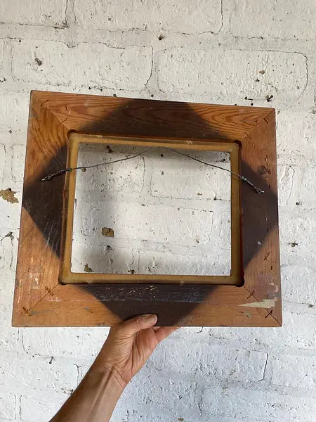 Marco Antiguo De Madera Dorada