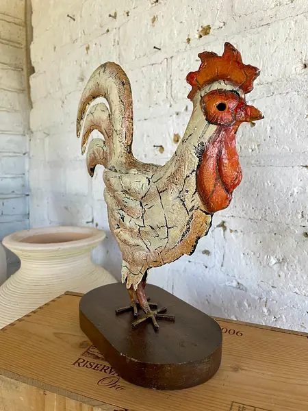 Gallo Con Acabado Craquelado - India 1990