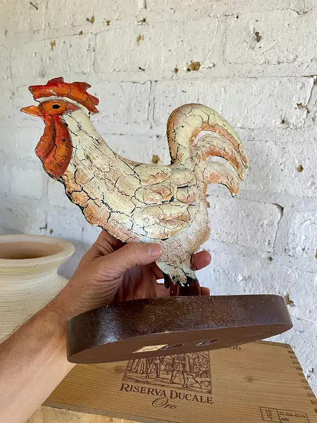 Gallo Con Acabado Craquelado - India 1990