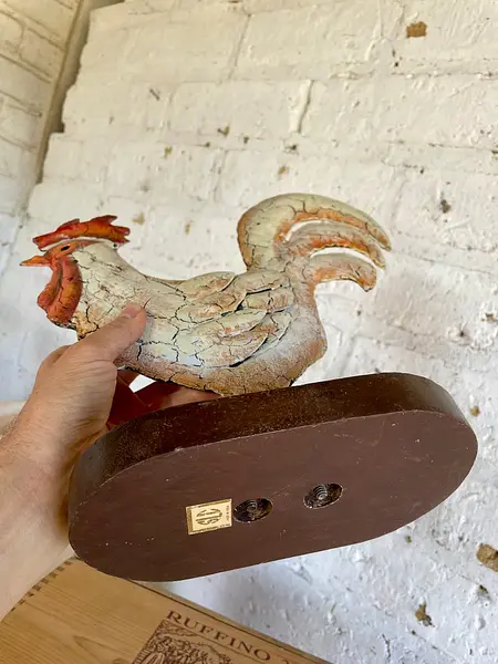 Gallo Con Acabado Craquelado - India 1990