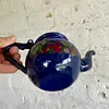 Tetera Mini Esmaltada Con Diseño De Flores - Colombia 1960
