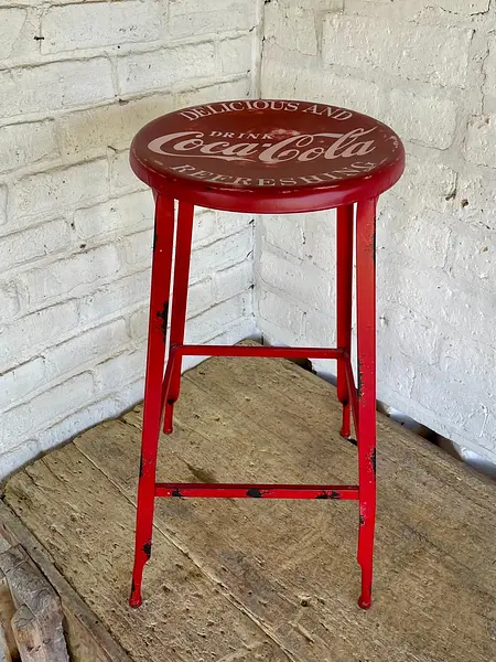 Taburete Alto Coca Cola - U.S.A. 1980