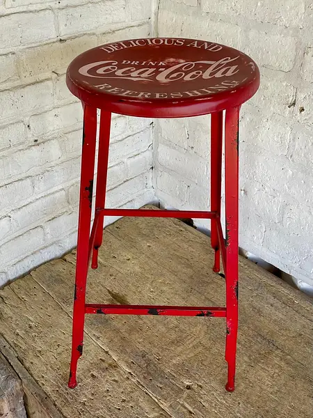 Taburete Alto Coca Cola - U.S.A. 1980