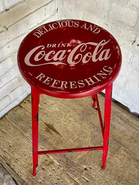 Taburete Alto Coca Cola - U.S.A. 1980