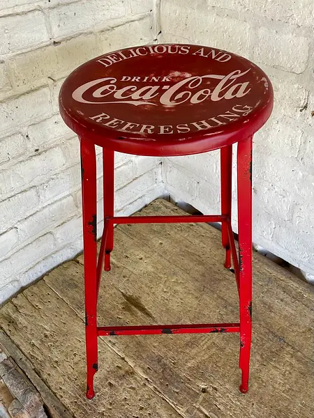 Taburete Alto Coca Cola - U.S.A. 1980