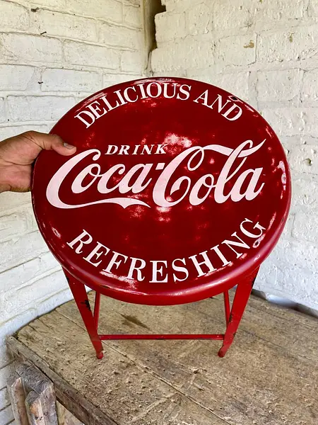 Taburete Alto Coca Cola - U.S.A. 1980