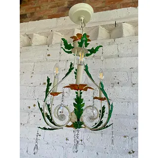 Lámpara Araña Colgante 3 Luces - Italia 1960