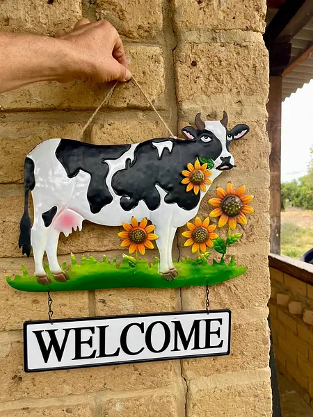Letrero Welcome Vaca Para Colgar