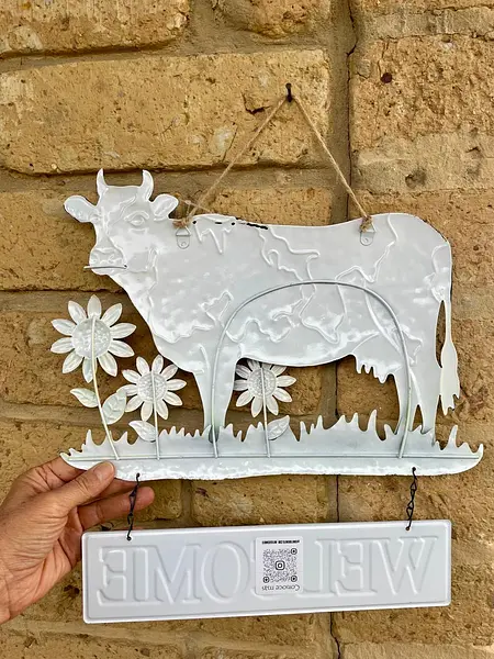 Letrero Welcome Vaca Para Colgar