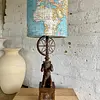 Lámpara De Atlas Y Caperuza De Mapa - U.S.A. 1980