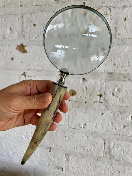 Lupa De Mano Con Mango De Cacho