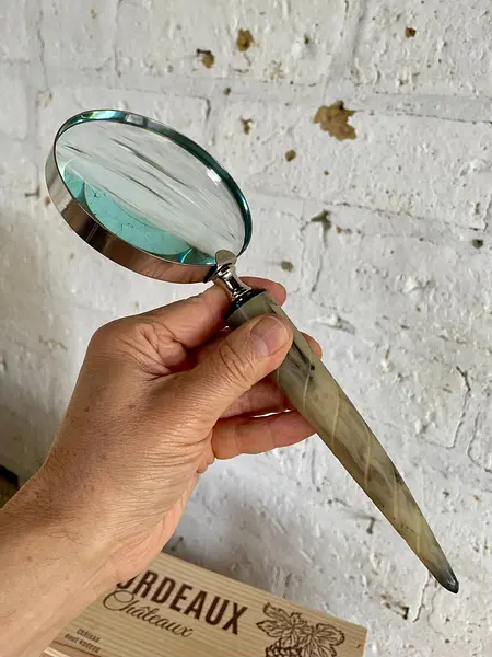 Lupa De Mano Con Mango De Cacho