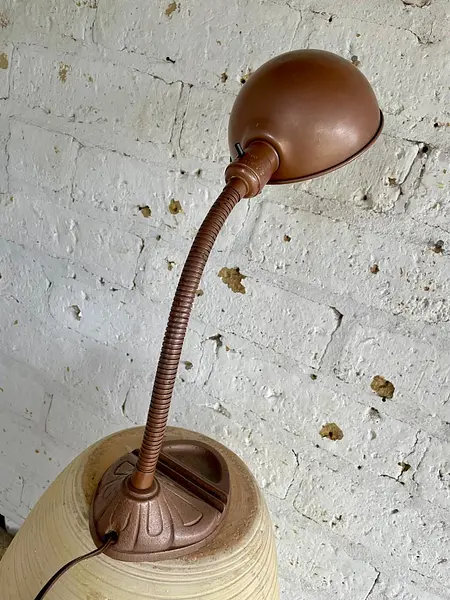 Lámpara Industrial Cuello De Cisne - U.S.A. 1940