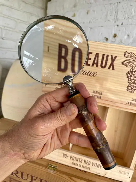 Lupa De Mano Mango Madera 10x