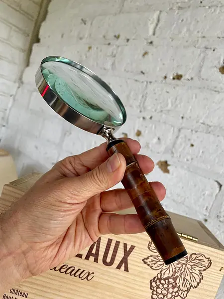 Lupa De Mano Mango Madera 10x