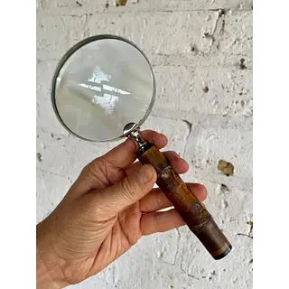 Lupa De Mano Mango Madera 10x