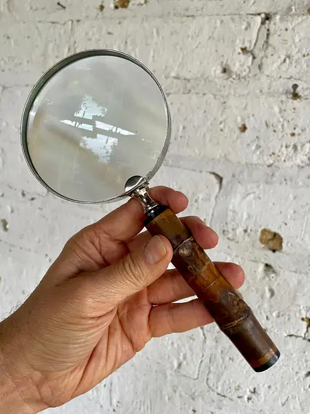 Lupa De Mano Mango Madera 10x