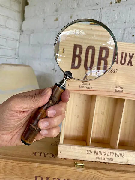 Lupa De Mano Mango Madera 10x