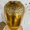 Florero En Bronce Repujado - India 1940