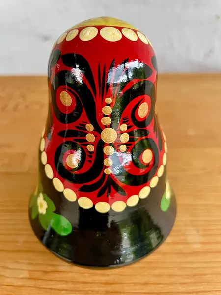 Muñeca Musical Roly Poly En Madera - Rusia 1995