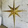 Estrella Tridimensional Dorada De Ocho Puntas