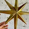 Estrella Tridimensional Dorada De Ocho Puntas