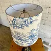 Lámpara De Mesa Y Caperuza Estilo Toile De Jouy