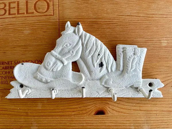 Perchero En Hierro Fundido 5 Ganchos